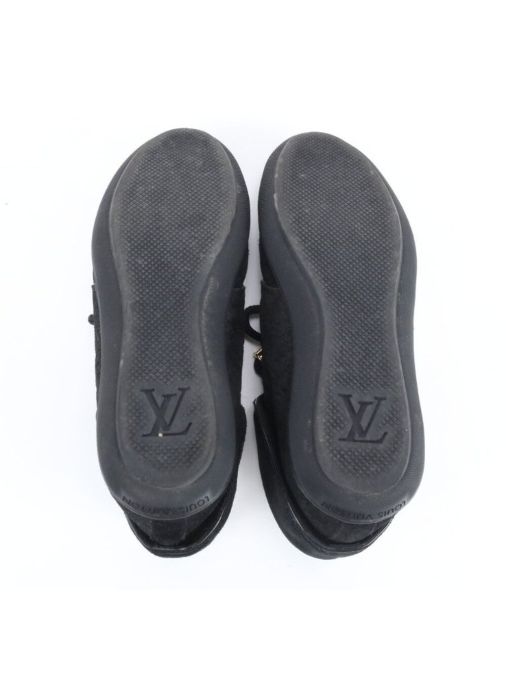 Louis Vuitton Monogram 36.5 Sneakers Lace Up Shoes Black - Picture 6 of 10